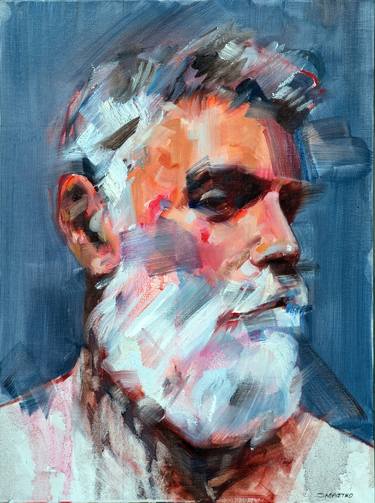 Original Portraiture Portrait Painting by Stefano Sampietro