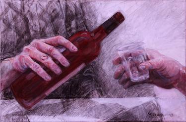 Original Figurative Food & Drink Paintings by NATASHA METAXA