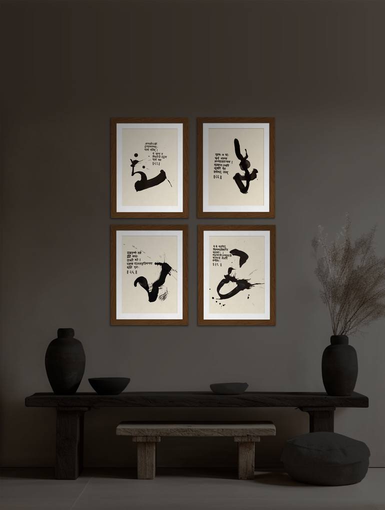 Original Minimalism Abstract Drawing by Zoli Herczeg