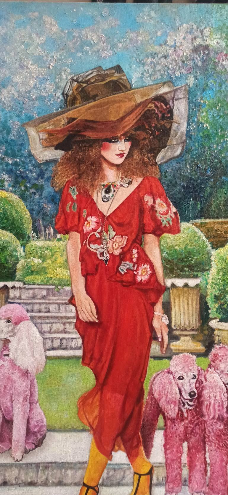 Original Art Deco Women Painting by Floria Otis-Rosimiro