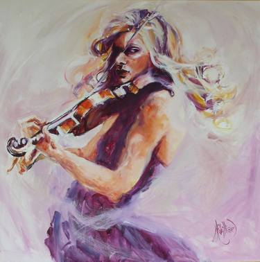 Print of Impressionism Music Paintings by Veronica Robilliard