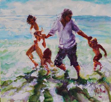 Print of Figurative Family Paintings by Veronica Robilliard