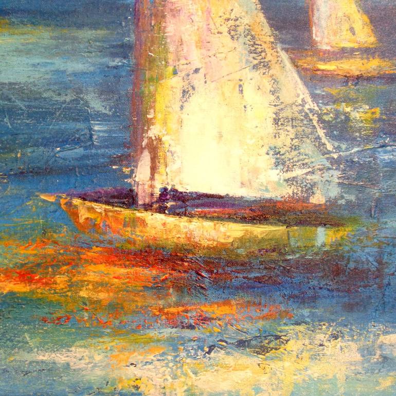 Original Boat Painting by Dina D'Argo