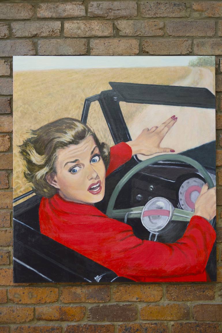 Original Automobile Painting by Jane Ianniello