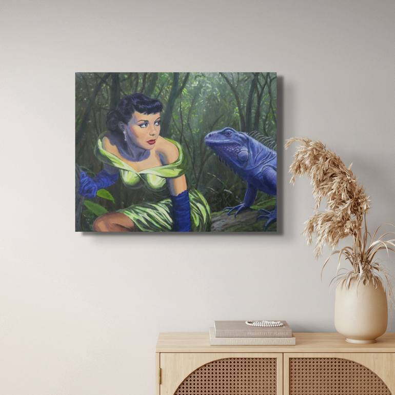 Original Surrealism Animal Painting by Jane Ianniello