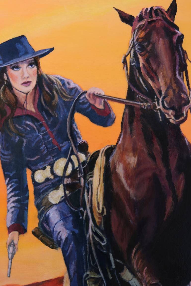Original Surrealism Horse Painting by Jane Ianniello