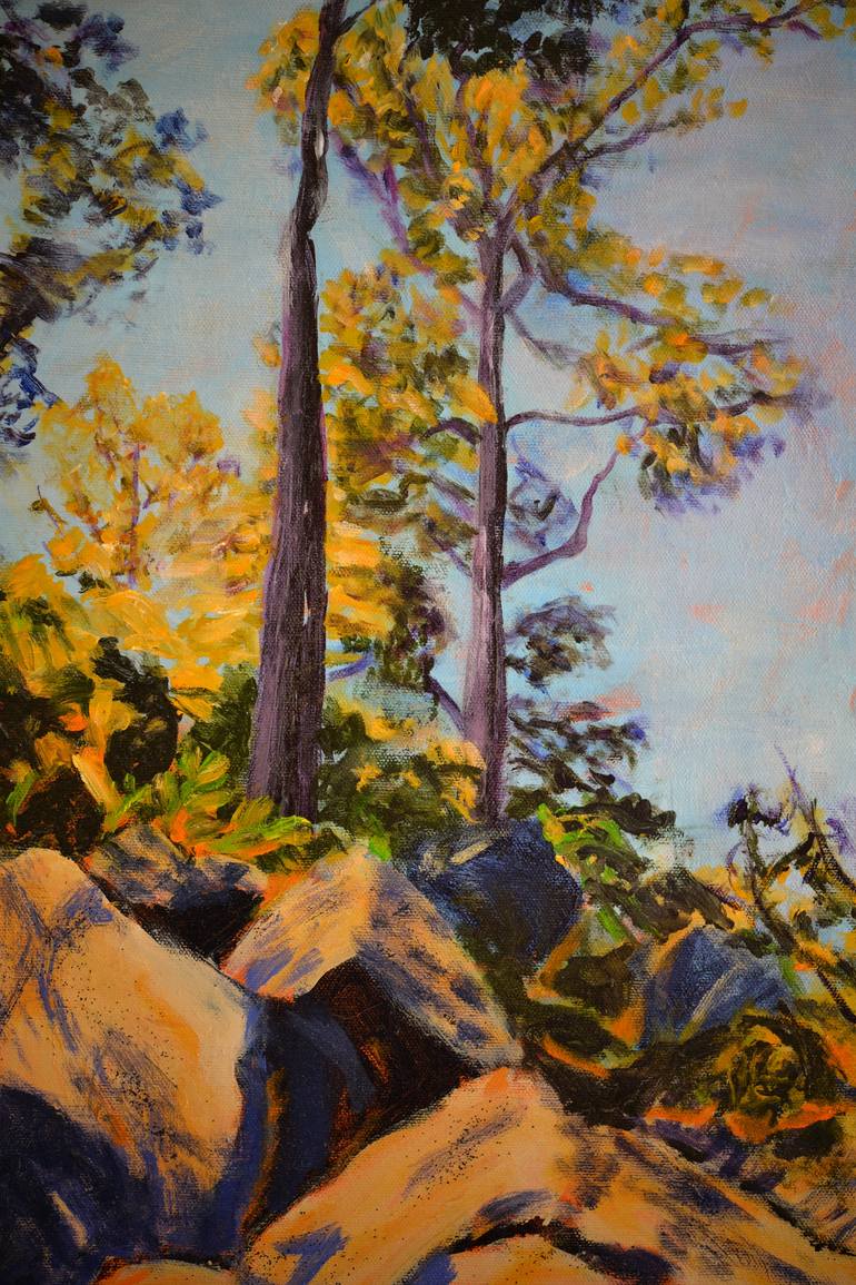 Original Expressionism Landscape Painting by Jane Ianniello