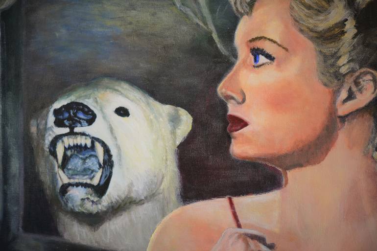 Original Surrealism Animal Painting by Jane Ianniello