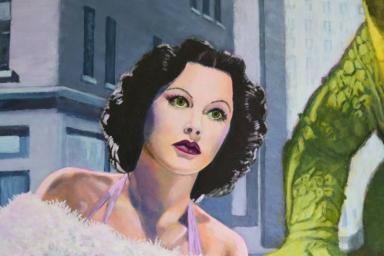 Original Surrealism Cinema Painting by Jane Ianniello
