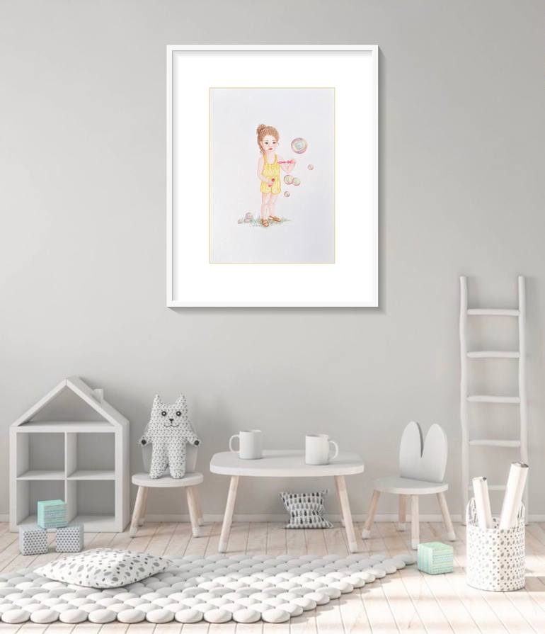 Original Illustration Children Drawing by Catherine Wallace