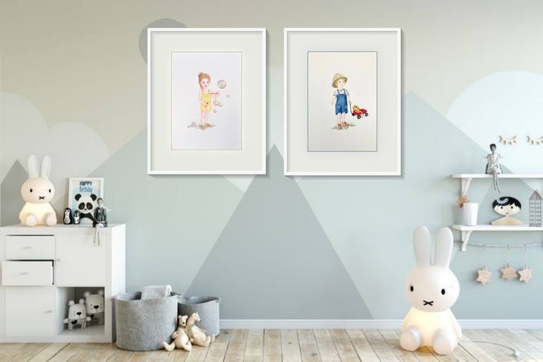 Original Illustration Children Drawing by Catherine Wallace