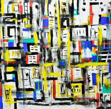 Print of Abstract Cities Paintings by David Kazmerowski