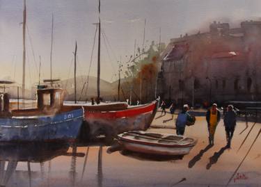 Print of Boat Paintings by Jan Min