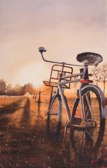 Print of Bike Paintings by Jan Min
