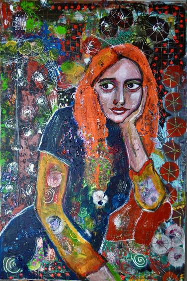 Original Expressionism Women Paintings by Zivile Kasparaviciute