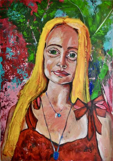 Original Figurative Women Painting by Zivile Kasparaviciute