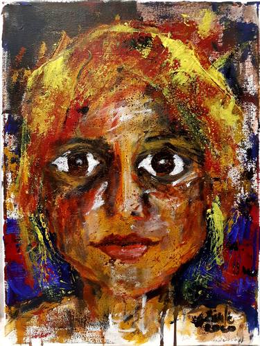Original Expressionism People Paintings by Zivile Kasparaviciute