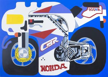 Print of Motorcycle Paintings by Pablo Pulgar