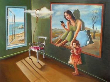 Print of Surrealism Family Paintings by Adina Lupan