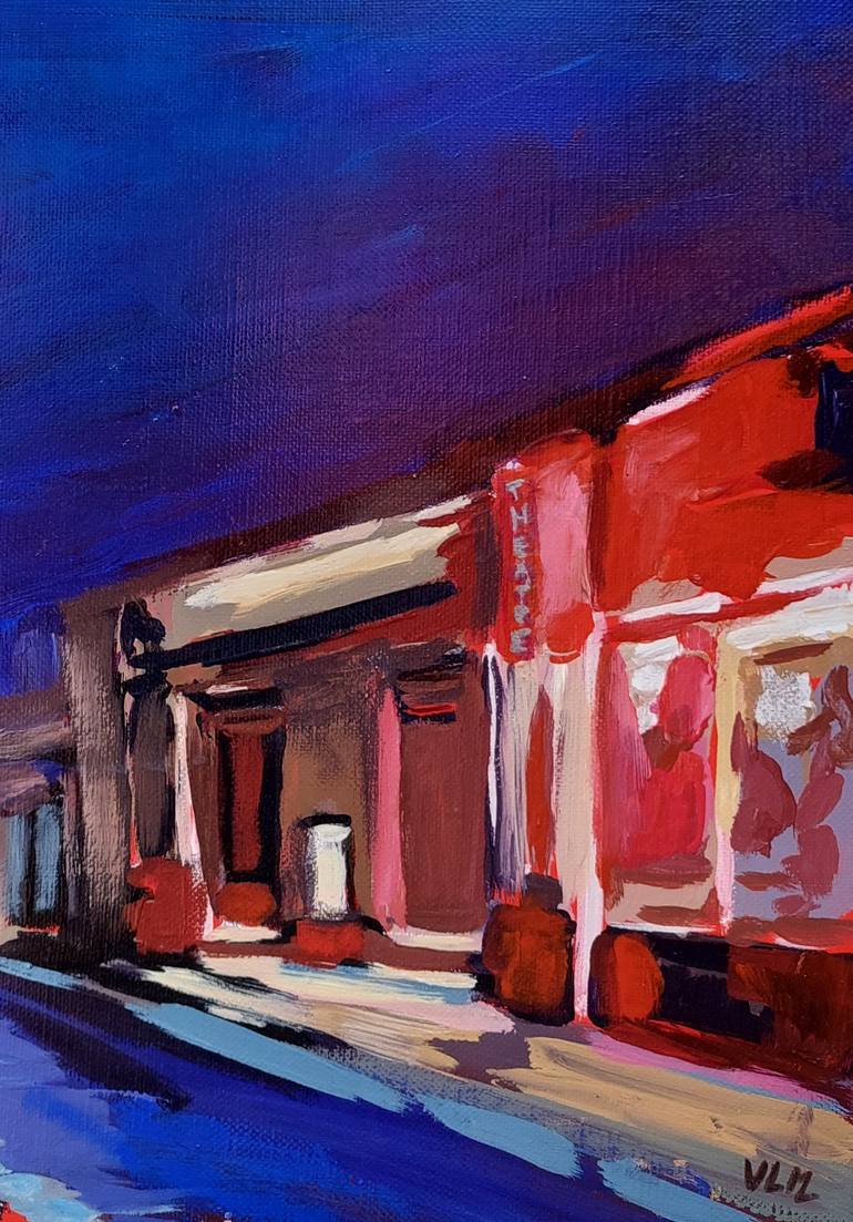 Original Art Deco Cities Painting by Valérie Le Meur