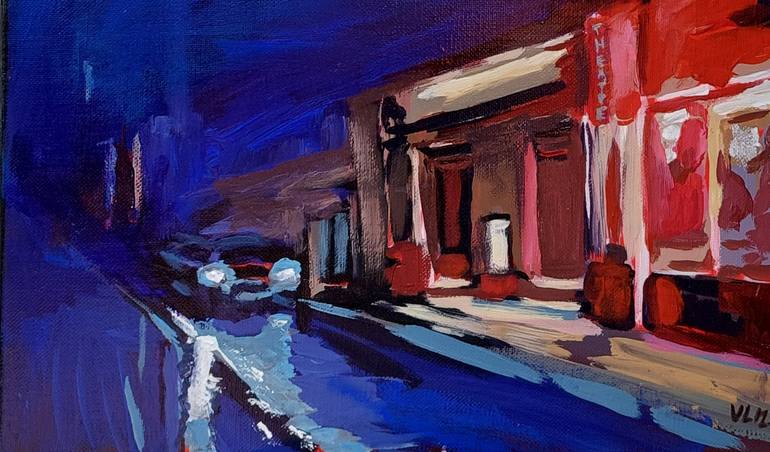 Original Art Deco Cities Painting by Valérie Le Meur