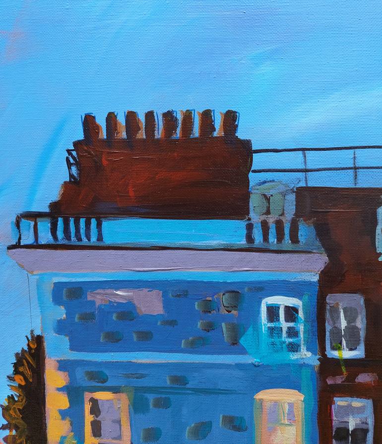 Original Art Deco Cities Painting by Valérie Le Meur