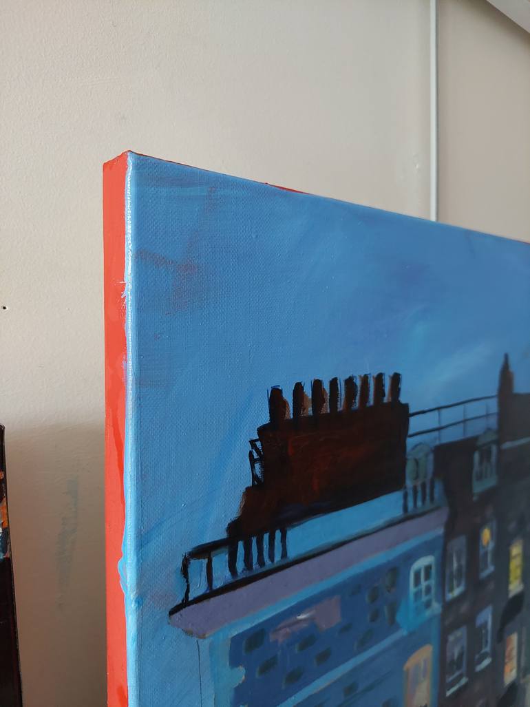 Original Art Deco Cities Painting by Valérie Le Meur