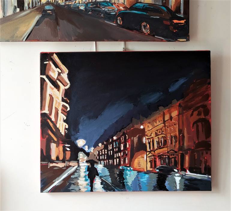 Original Documentary Cities Painting by Valérie Le Meur