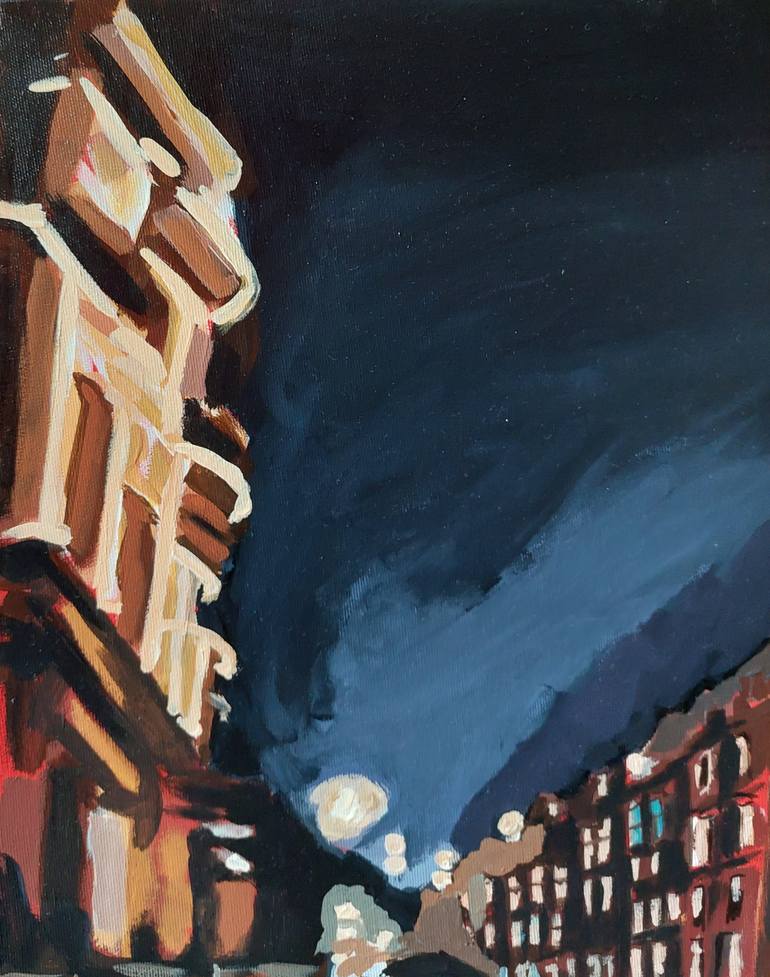 Original Documentary Cities Painting by Valérie Le Meur