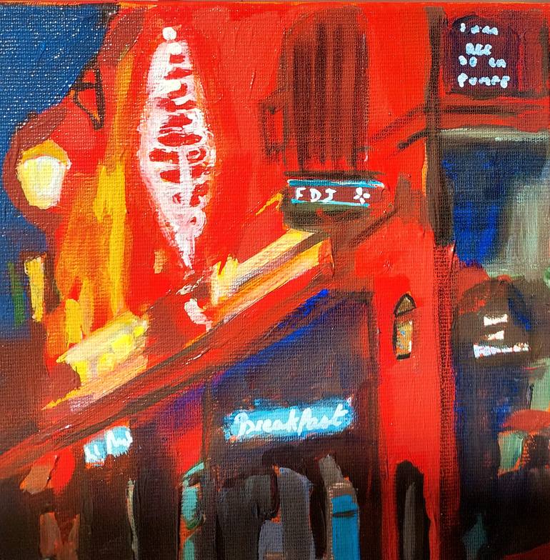 Original Art Deco Cities Painting by Valérie Le Meur