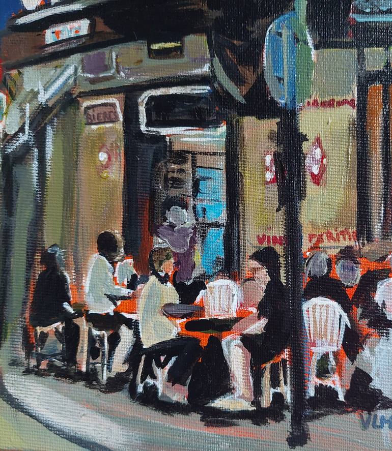 Original Art Deco Cities Painting by Valérie Le Meur