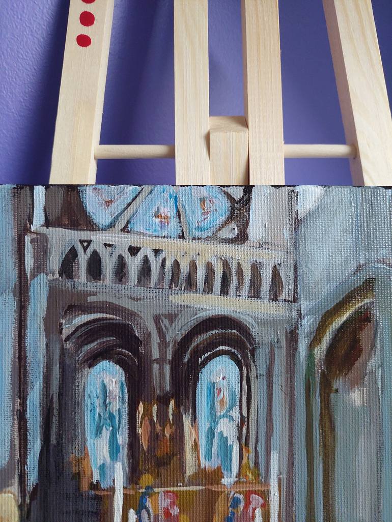 Original Art Deco Religious Painting by Valérie Le Meur