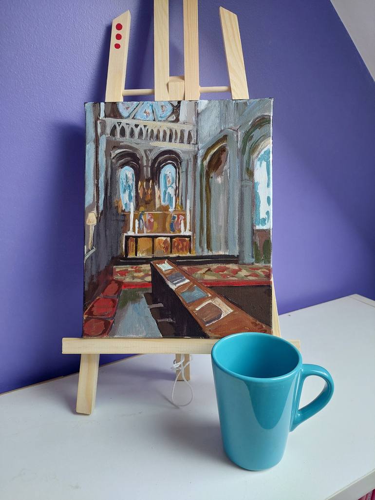 Original Art Deco Religious Painting by Valérie Le Meur