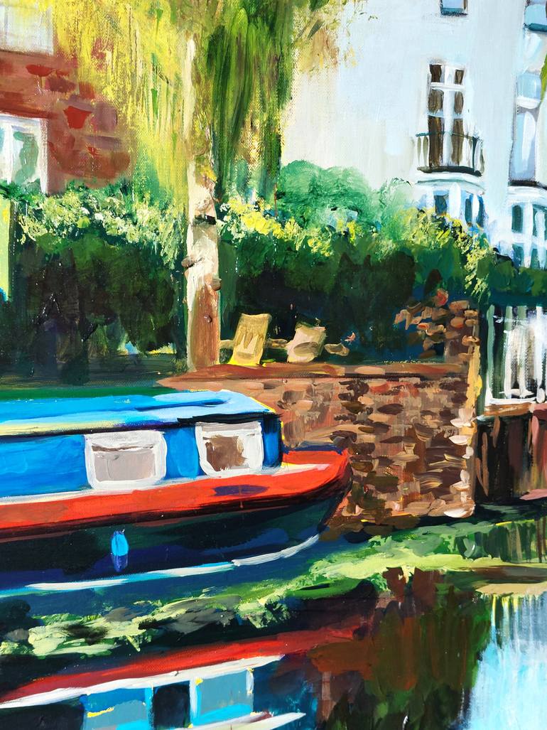 Original Art Deco Landscape Painting by Valérie Le Meur