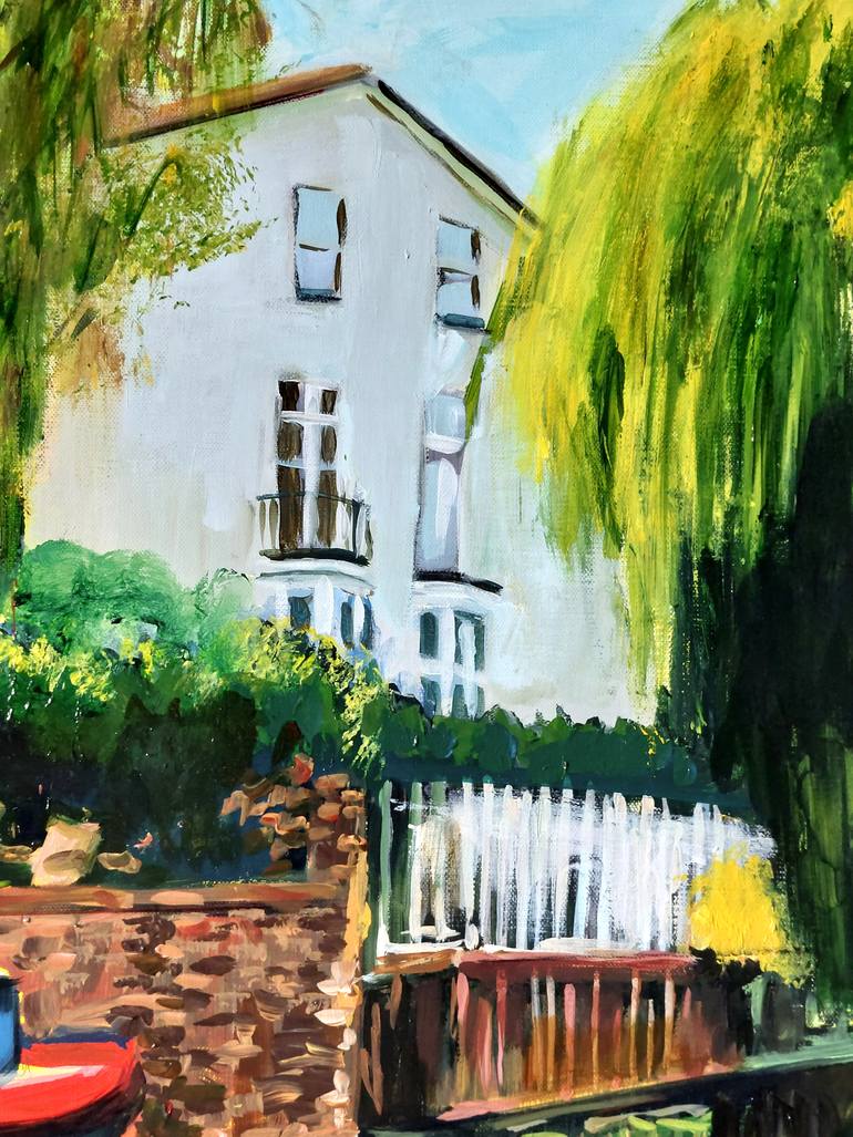 Original Art Deco Landscape Painting by Valérie Le Meur
