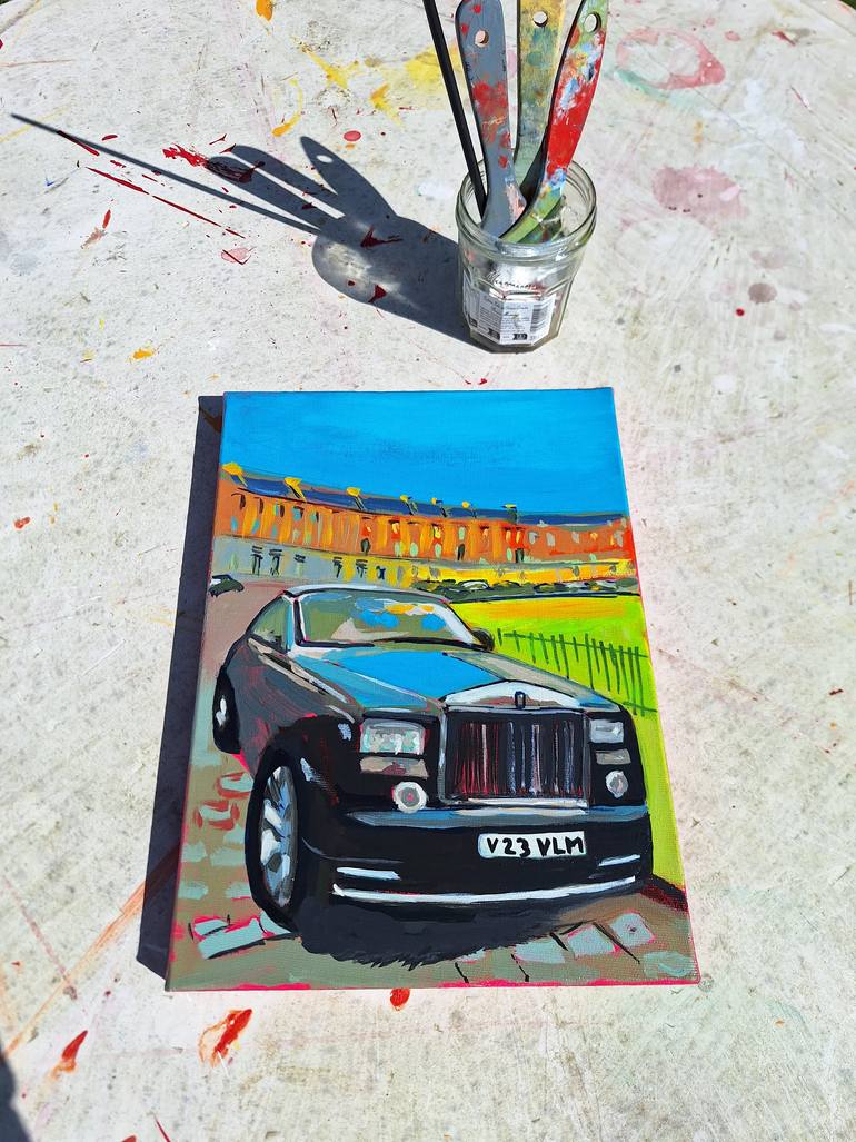 Original Documentary Car Painting by Valérie Le Meur