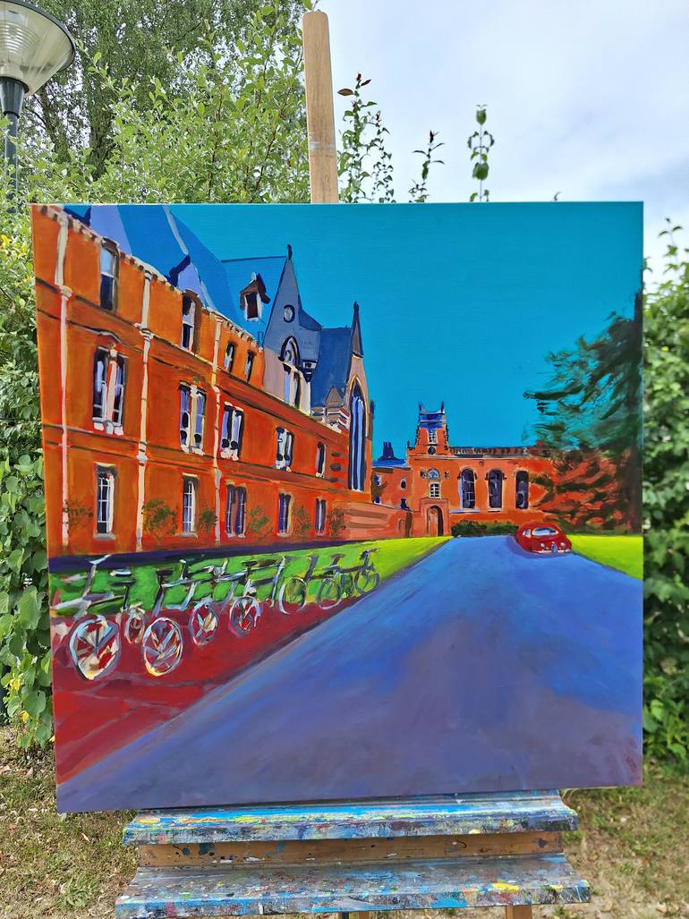 Original Fauvism Architecture Painting by Valérie Le Meur