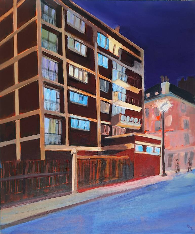 Original Architecture Painting by Valerie Le Meur Contemporary Art on Canvas Entre ombres et lumieres Original Architecture Painting by Valerie Le Meur Contemporary Art on Canvas Entre ombres et lumieres