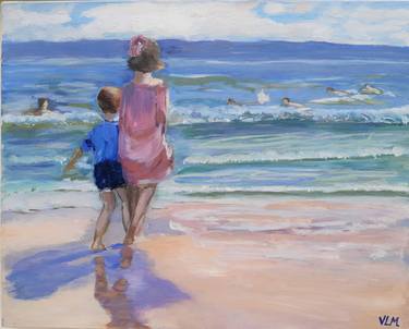 Print of Fine Art Beach Paintings by Valérie LE MEUR