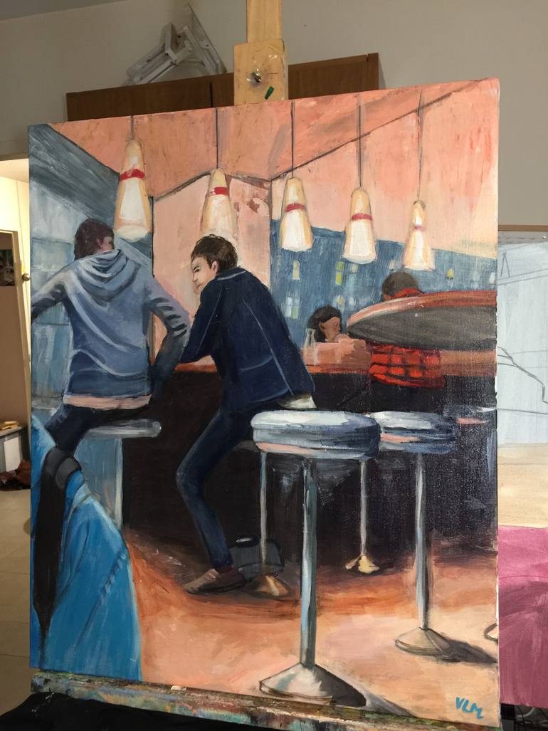 Original Documentary Food & Drink Painting by Valérie Le Meur