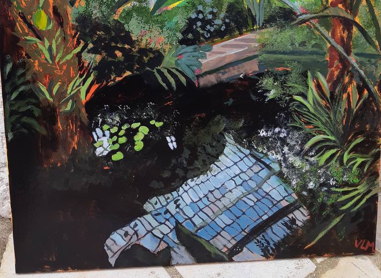 Original Art Deco Botanic Painting by Valérie LE MEUR