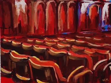Saatchi Art Artist Valérie LE MEUR; Paintings, “Les fauteuils du théâtre- The theater armchairs” #art