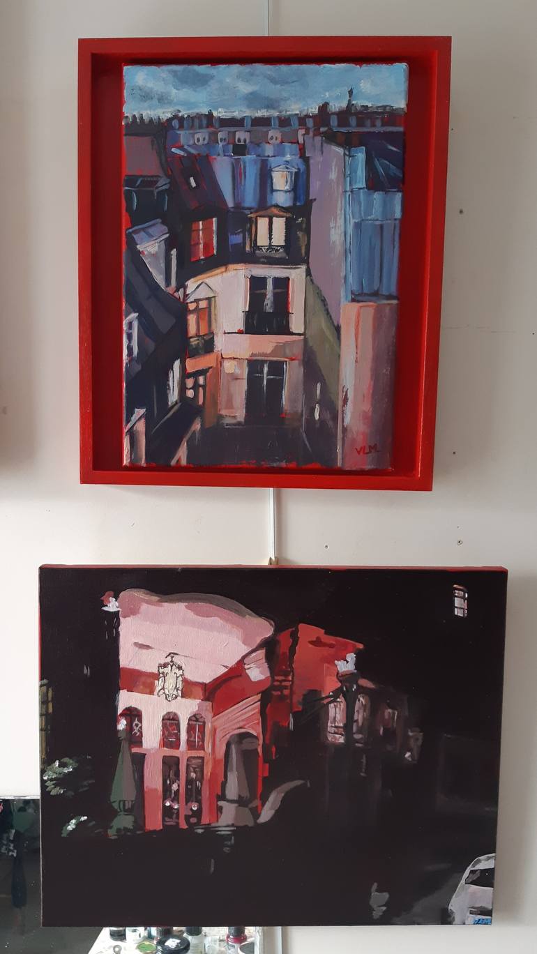 Original Art Deco Cities Painting by Valérie LE MEUR