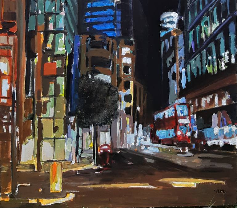 Original Documentary Cities Painting by Valérie Le Meur