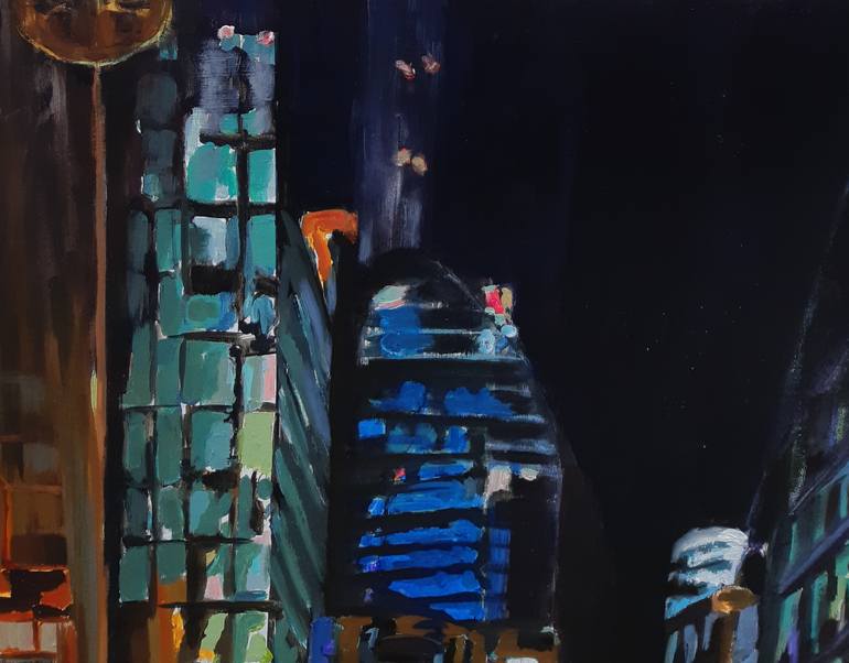 Original Documentary Cities Painting by Valérie Le Meur
