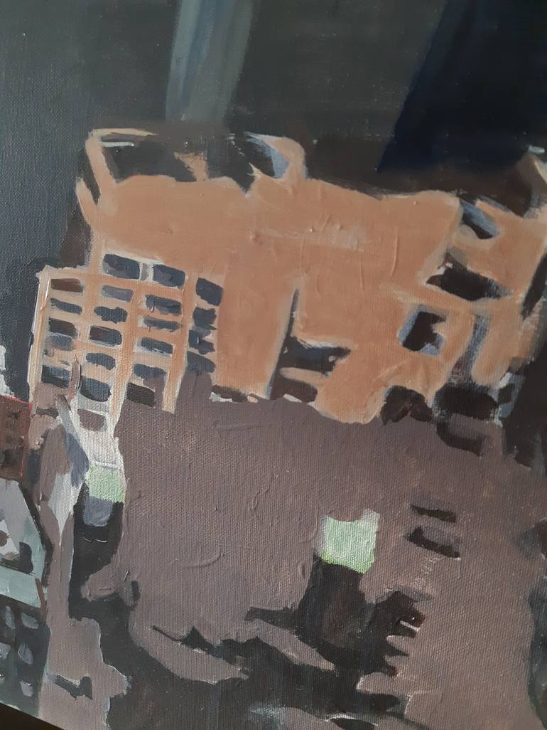 Original Documentary Cities Painting by Valérie LE MEUR