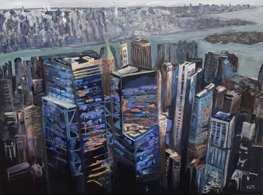 Original Expressionism Cities Paintings by Valérie LE MEUR