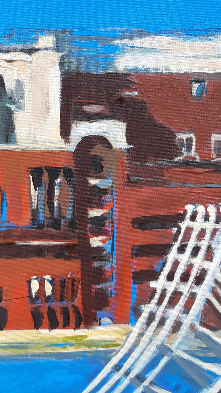 Original Documentary Architecture Painting by Valérie LE MEUR