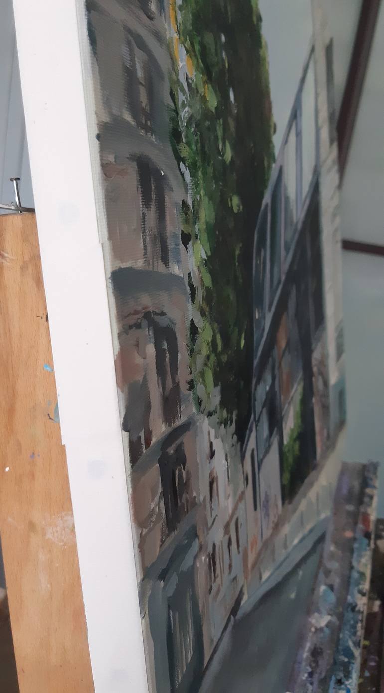 Original Documentary Architecture Painting by Valérie LE MEUR