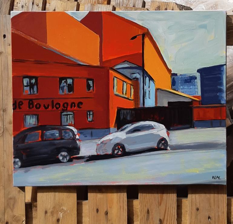 Original Art Deco Cinema Painting by Valérie Le Meur